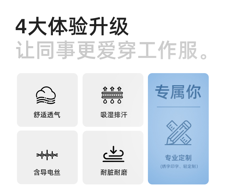 DL237X 夏季薄款竹纖維長袖工作服定制男薄款耐磨汽修工廠電焊車間勞保服(圖2)