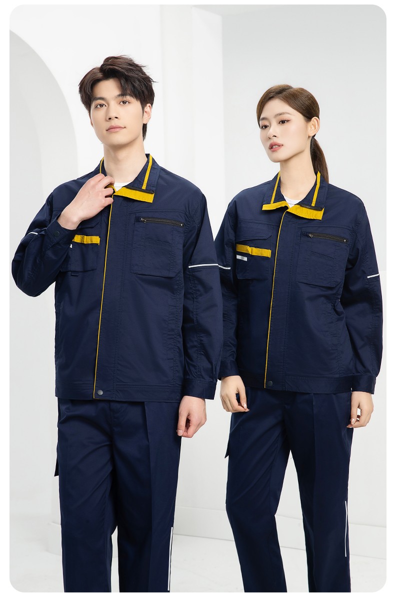 DM2316D 夏季工作服男短袖薄款套裝耐磨透氣勞保服上衣汽修服工廠工裝定制(圖20)