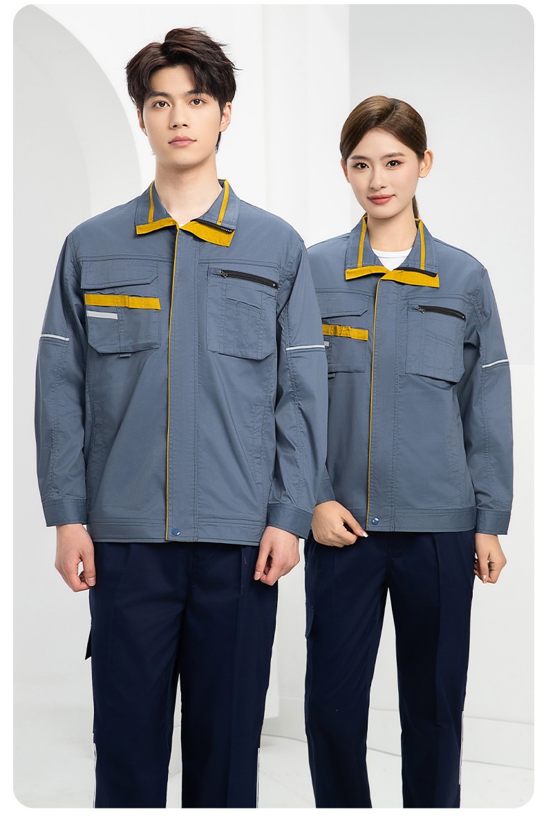 DM2316D 夏季工作服男短袖薄款套裝耐磨透氣勞保服上衣汽修服工廠工裝定制(圖23)