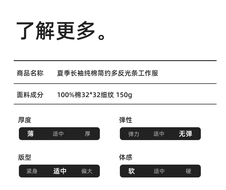 QM2091X 夏季長袖薄款工作服套裝男純棉反光焊工海油工程汽修車間電焊勞保(圖8)