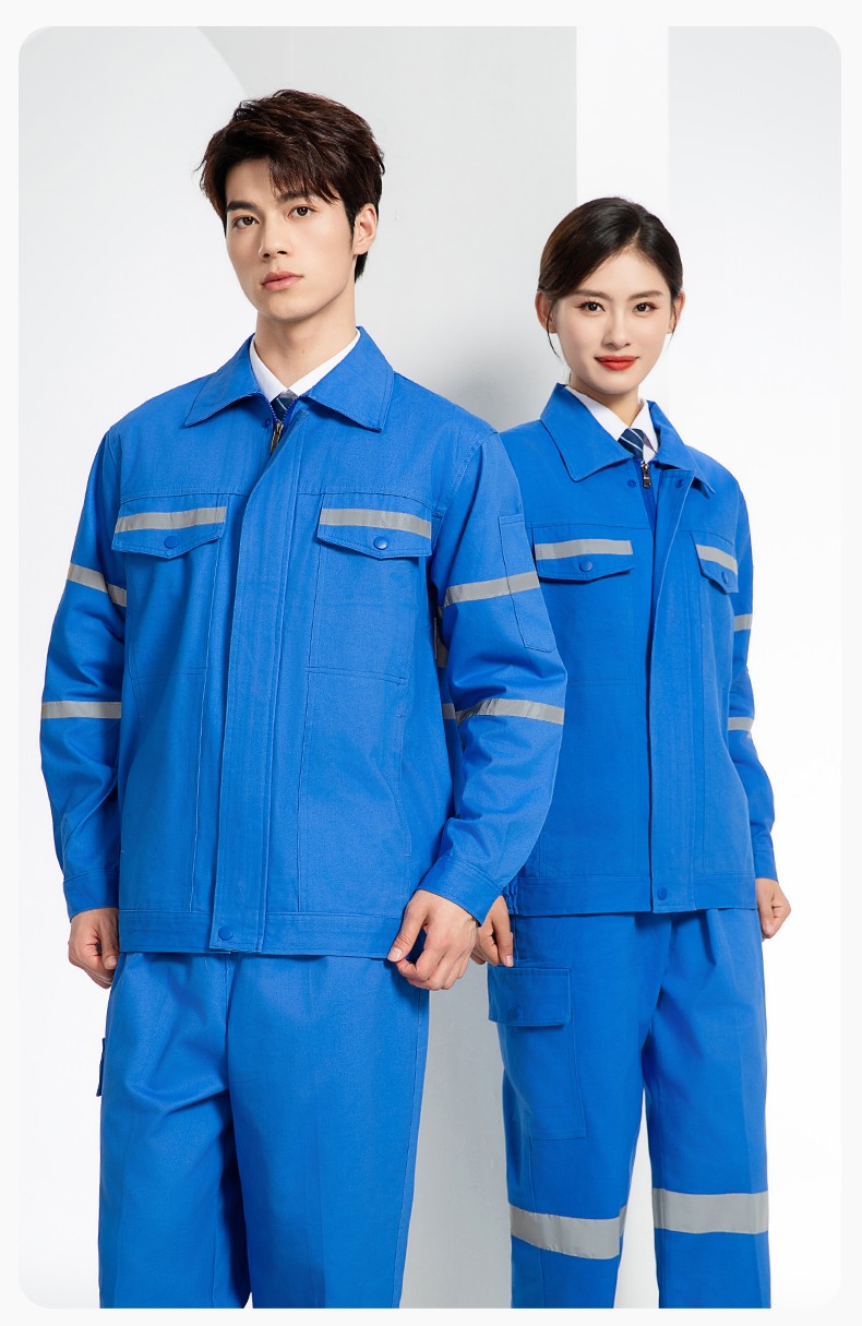 QM20137 純棉中海油勞保工作服套裝男女褲子加厚防燙耐磨耐臟電焊專(zhuān)用(圖13)