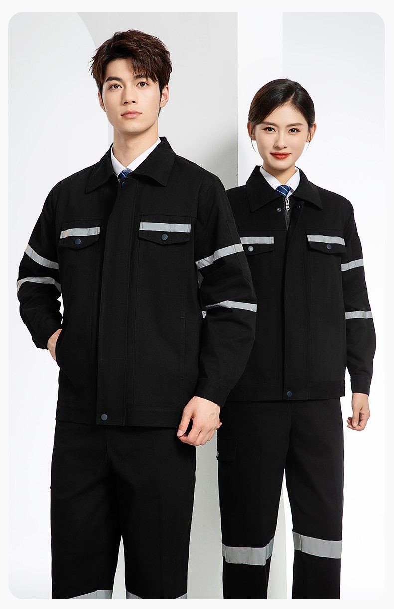 QM20137 純棉中海油勞保工作服套裝男女褲子加厚防燙耐磨耐臟電焊專(zhuān)用(圖14)