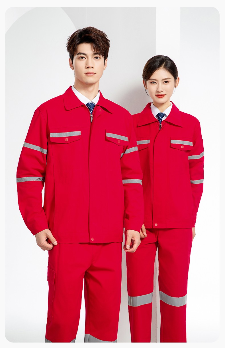 QM20137 純棉中海油勞保工作服套裝男女褲子加厚防燙耐磨耐臟電焊專(zhuān)用(圖18)