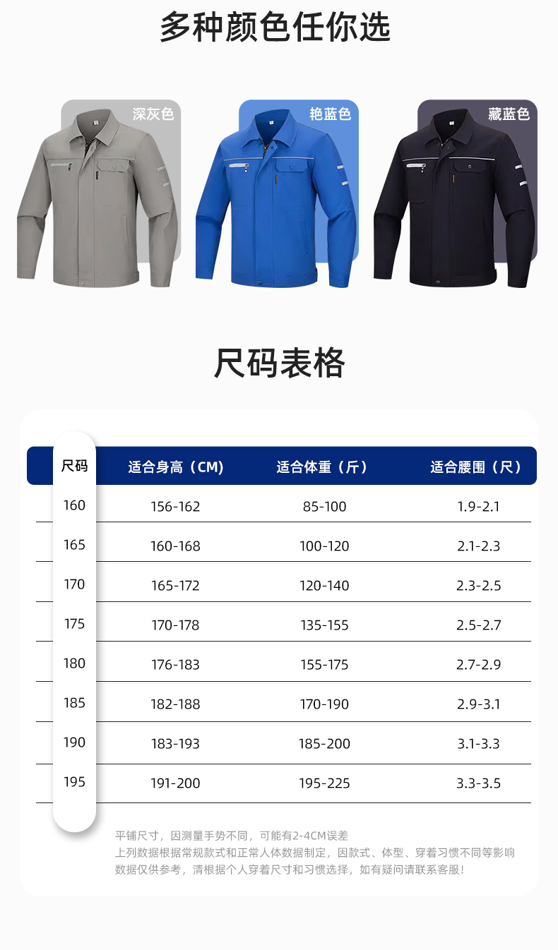 JC-S2206 春秋純棉工作服套裝印字男加厚耐磨全棉防燙焊工汽修勞保服定制(圖10)