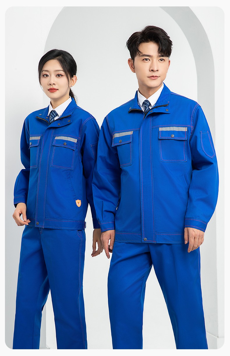 LJ-9601ZR 純棉春秋阻燃工作服套裝耐磨防燙電焊工專用工裝定制(圖19)