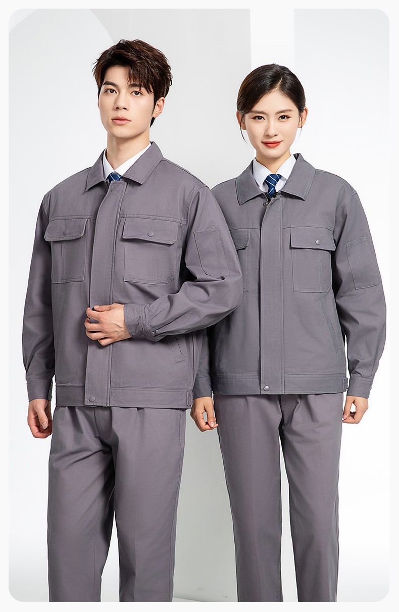 RD-8013 純棉電焊工作服套裝男秋冬款耐磨加厚車間汽車修理廠服勞保服工裝(圖16)
