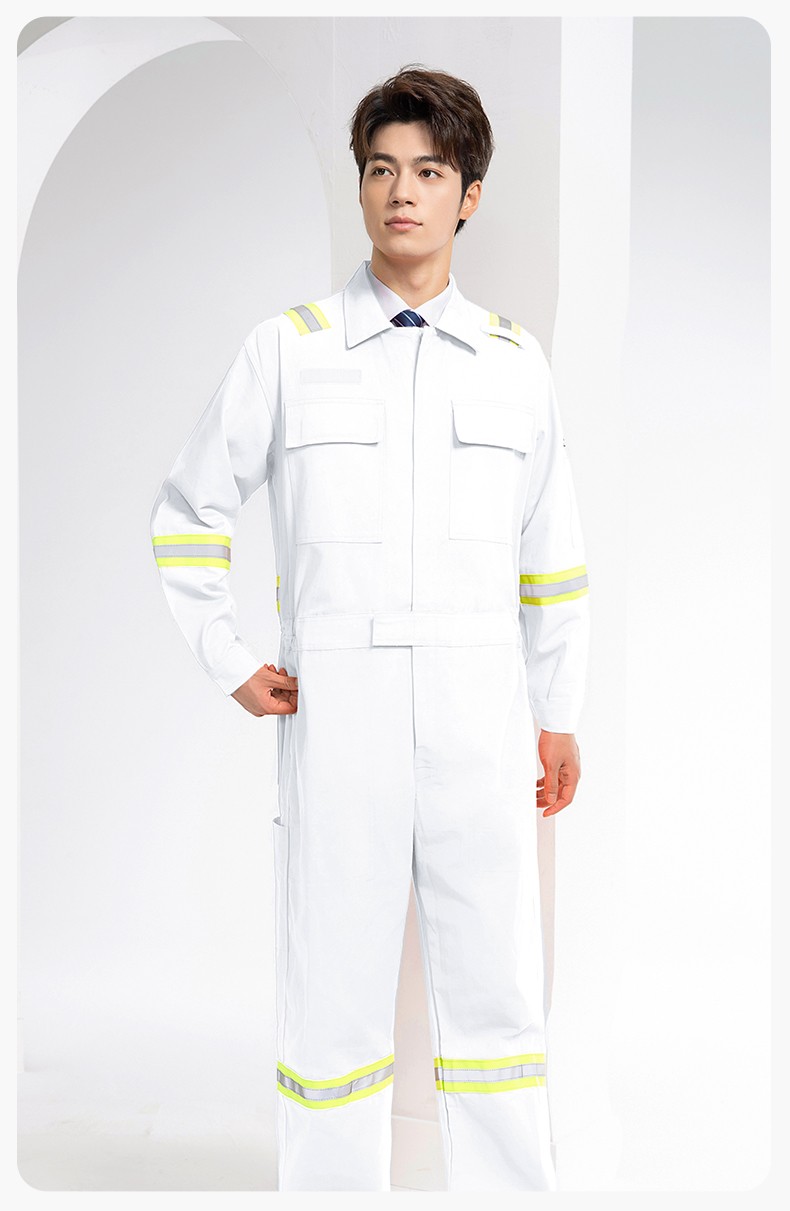 QM8057 全棉長(zhǎng)袖連體工作服反光條勞保服機(jī)修服中海油工作服套裝(圖13)