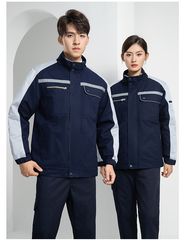 LW-8869 冬季工作服棉服定制工廠車間戶外男保溫反光條保暖棉襖棉衣工作服(圖23)