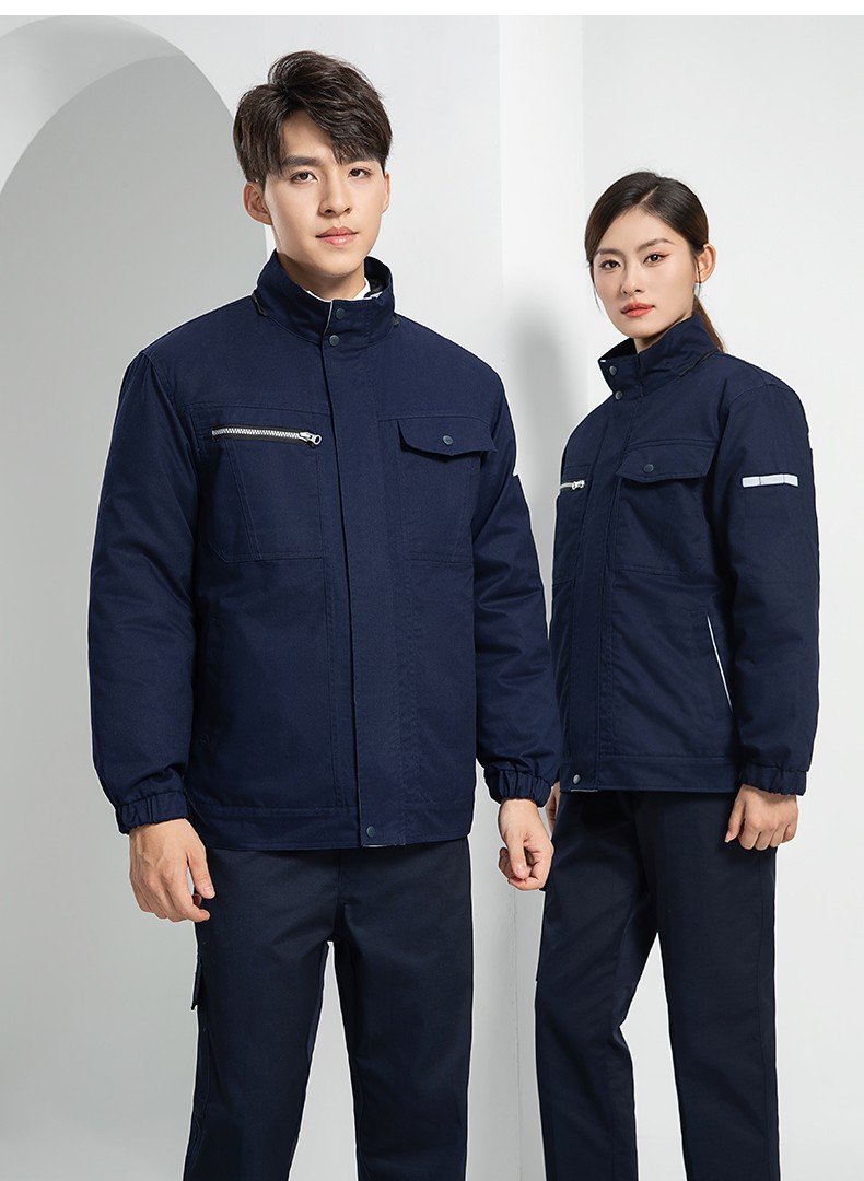 LW-8869 冬季工作服棉服定制工廠車間戶外男保溫反光條保暖棉襖棉衣工作服(圖26)