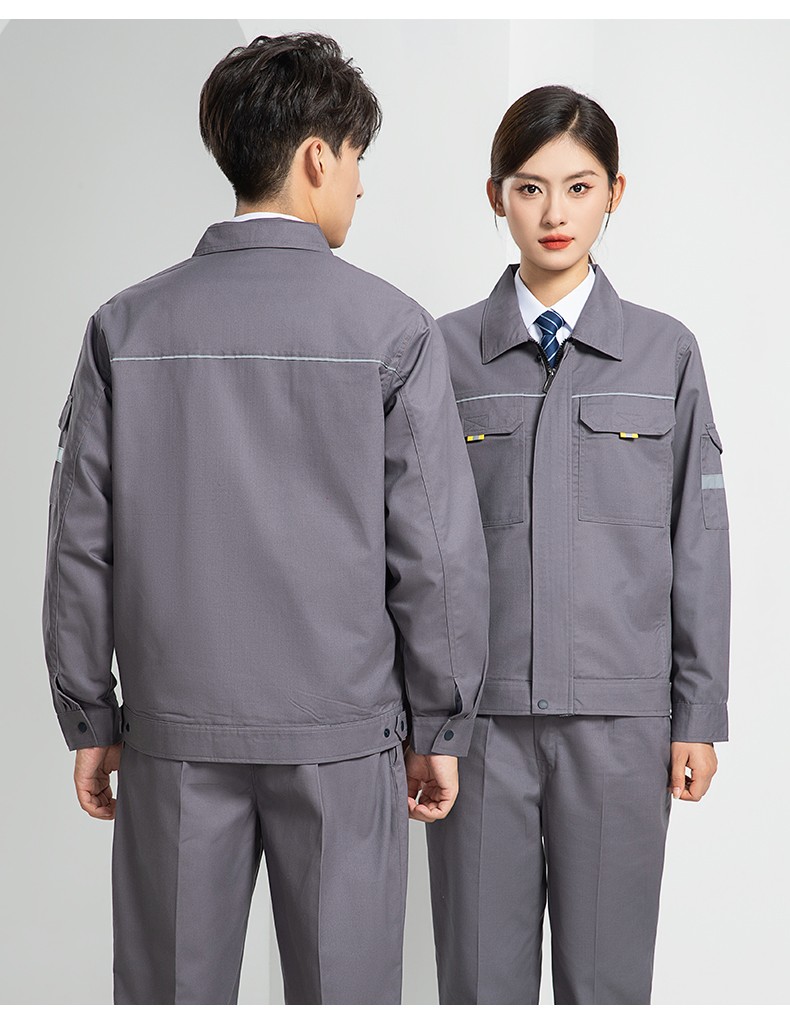 LW-8089 春秋季長袖反光工作服套裝定制男汽修耐磨工人工廠車間上衣勞保服(圖23)