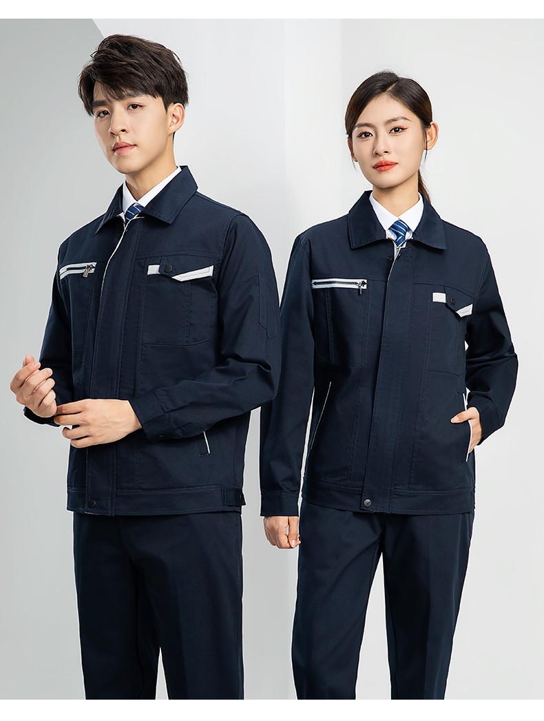 LW-8103 秋季高品質(zhì)工作服定制車間企業(yè)車間工廠廠服時(shí)尚立體版型工裝印字(圖19)