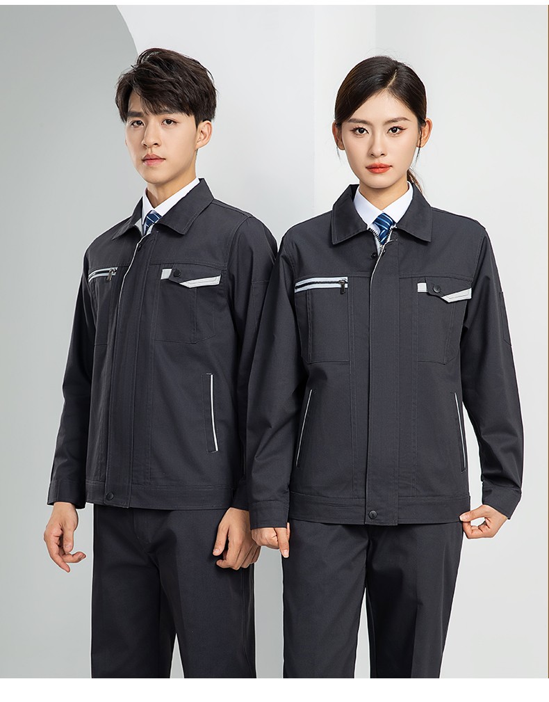 LW-8103 秋季高品質(zhì)工作服定制車間企業(yè)車間工廠廠服時(shí)尚立體版型工裝印字(圖21)