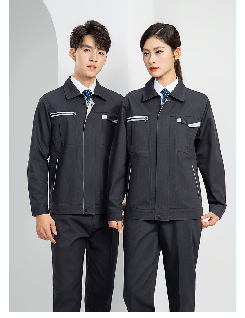 LW-8103 秋季高品質(zhì)工作服定制車間企業(yè)車間工廠廠服時(shí)尚立體版型工裝印字(圖22)