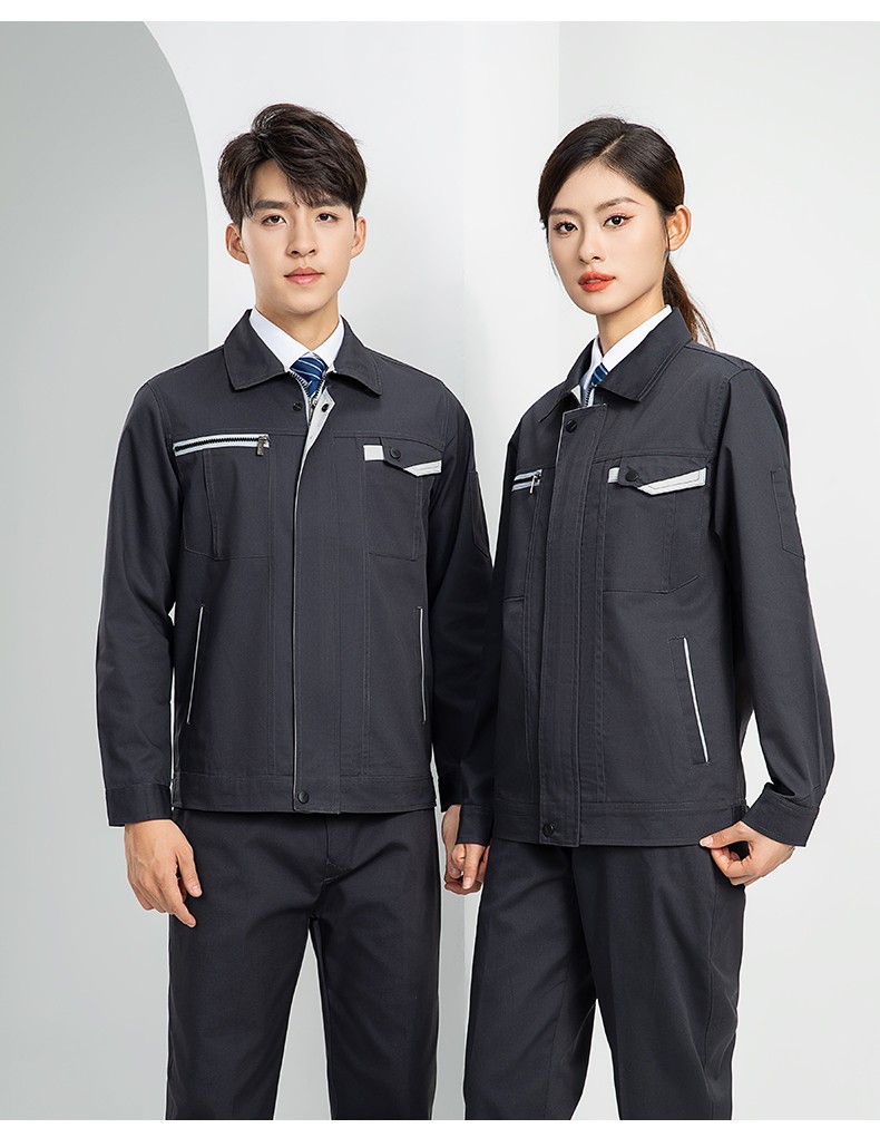 LW-8103 秋季高品質(zhì)工作服定制車間企業(yè)車間工廠廠服時(shí)尚立體版型工裝印字(圖23)
