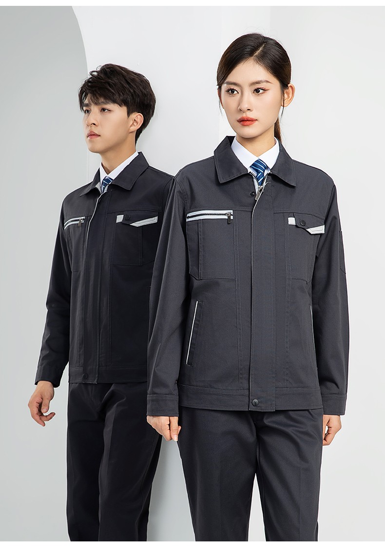 LW-8103 秋季高品質(zhì)工作服定制車間企業(yè)車間工廠廠服時(shí)尚立體版型工裝印字(圖24)