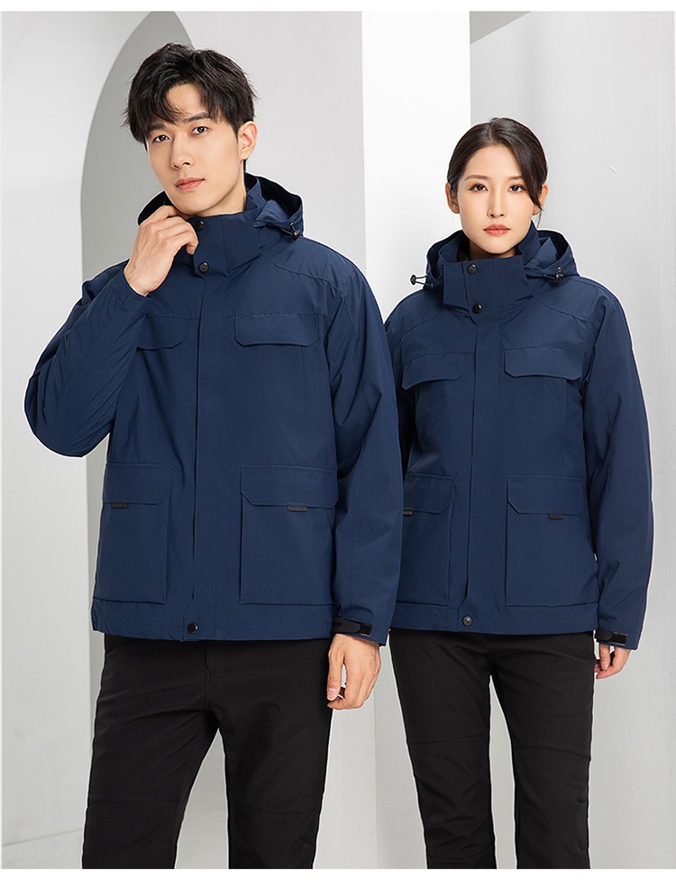 YJ-9809 秋冬季戶外三合一沖鋒衣工作服工作服可拆卸防水防風(fēng)印字logo工作(圖21)