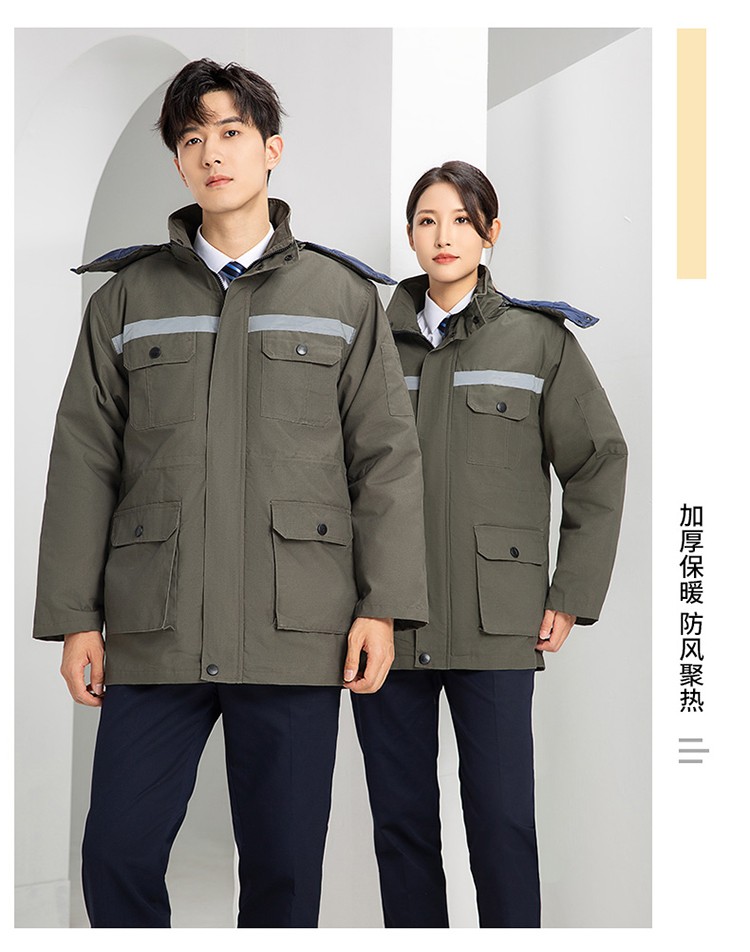 YJ-8603 海源冬季工作服棉衣男可拆卸加厚保暖棉襖工廠冷庫車間棉上衣定制(圖25)